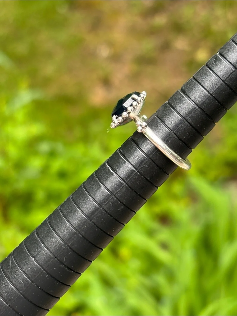 Pandora Sterling Silver Blue Stone Halo Ring - Picture 6 of 6